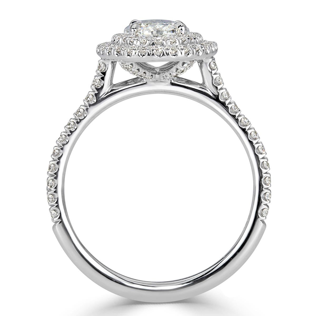 Women's or Men's Mark Broumand 1.59 Carat Oval Cut Diamond Engagement Ring
