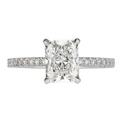 Mark Broumand 1.62 Carat Radiant Cut Diamond Engagement Ring