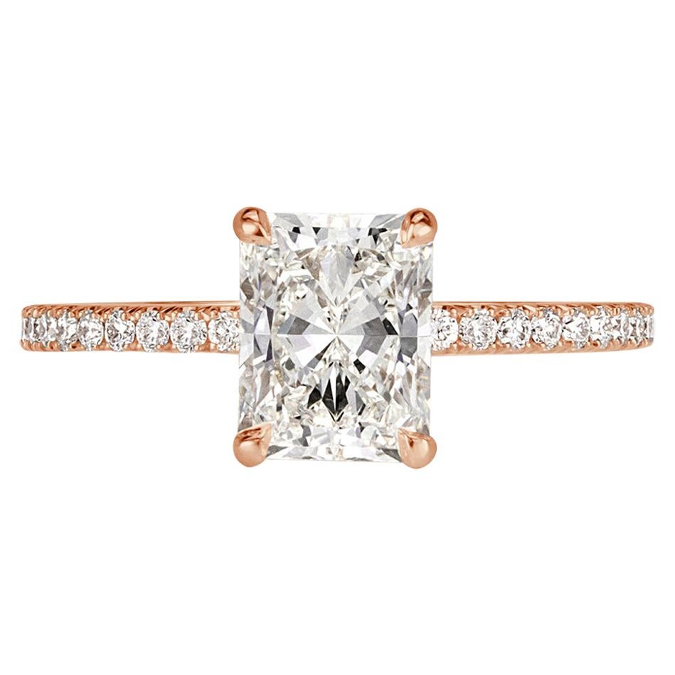 Mark Broumand 1.62 Carat Radiant Cut Diamond Engagement Ring