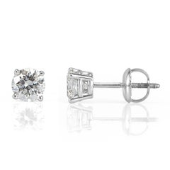 Mark Broumand Pendientes de diamantes redondos talla brillante de 1.62 quilates