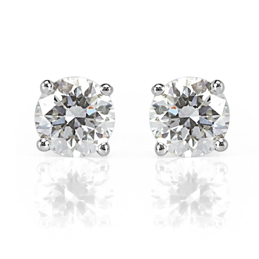 Mark Broumand, clous d'oreilles en diamants taille brillant rond de 1,62 carat Neuf - En vente à Los Angeles, CA