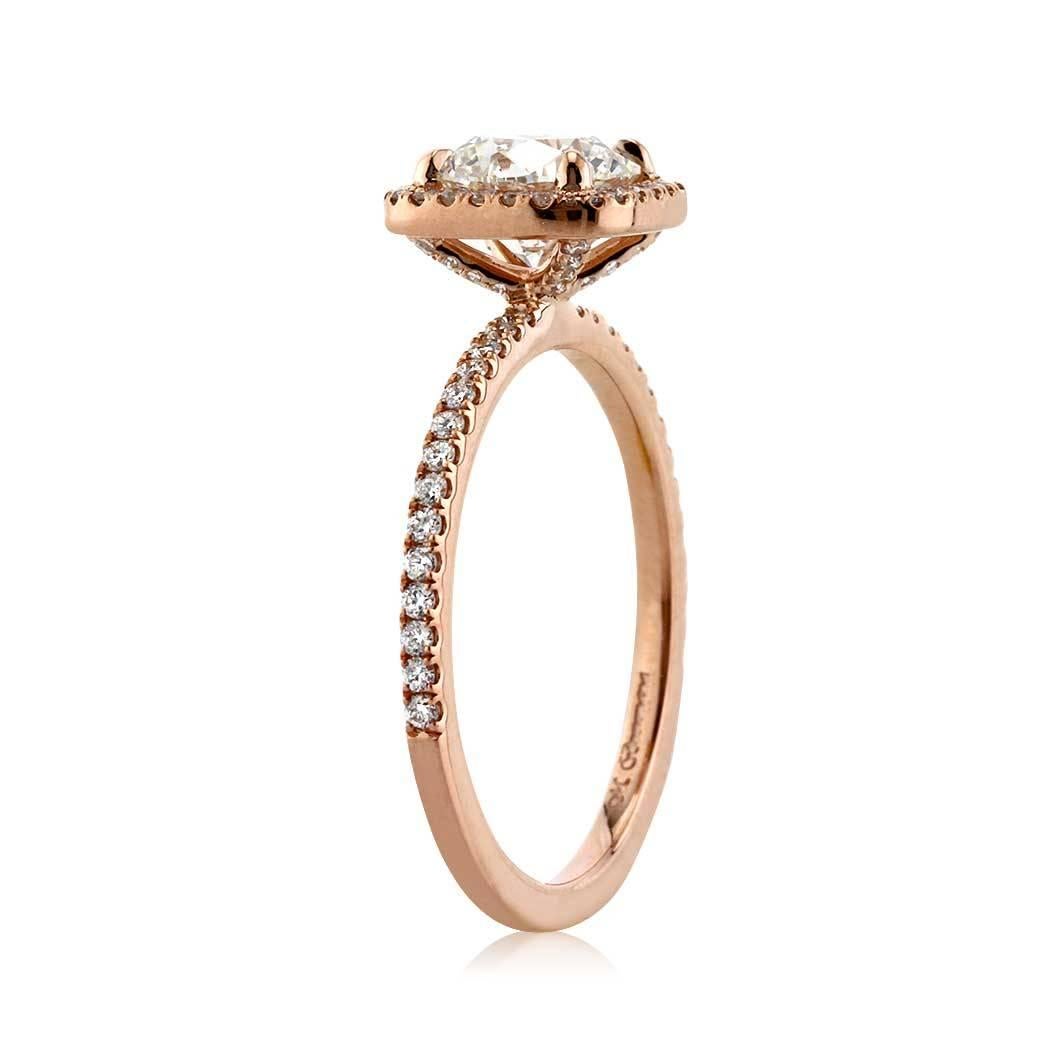 Modern Mark Broumand 1.63 Carat Round Brilliant Cut Diamond Engagement Ring