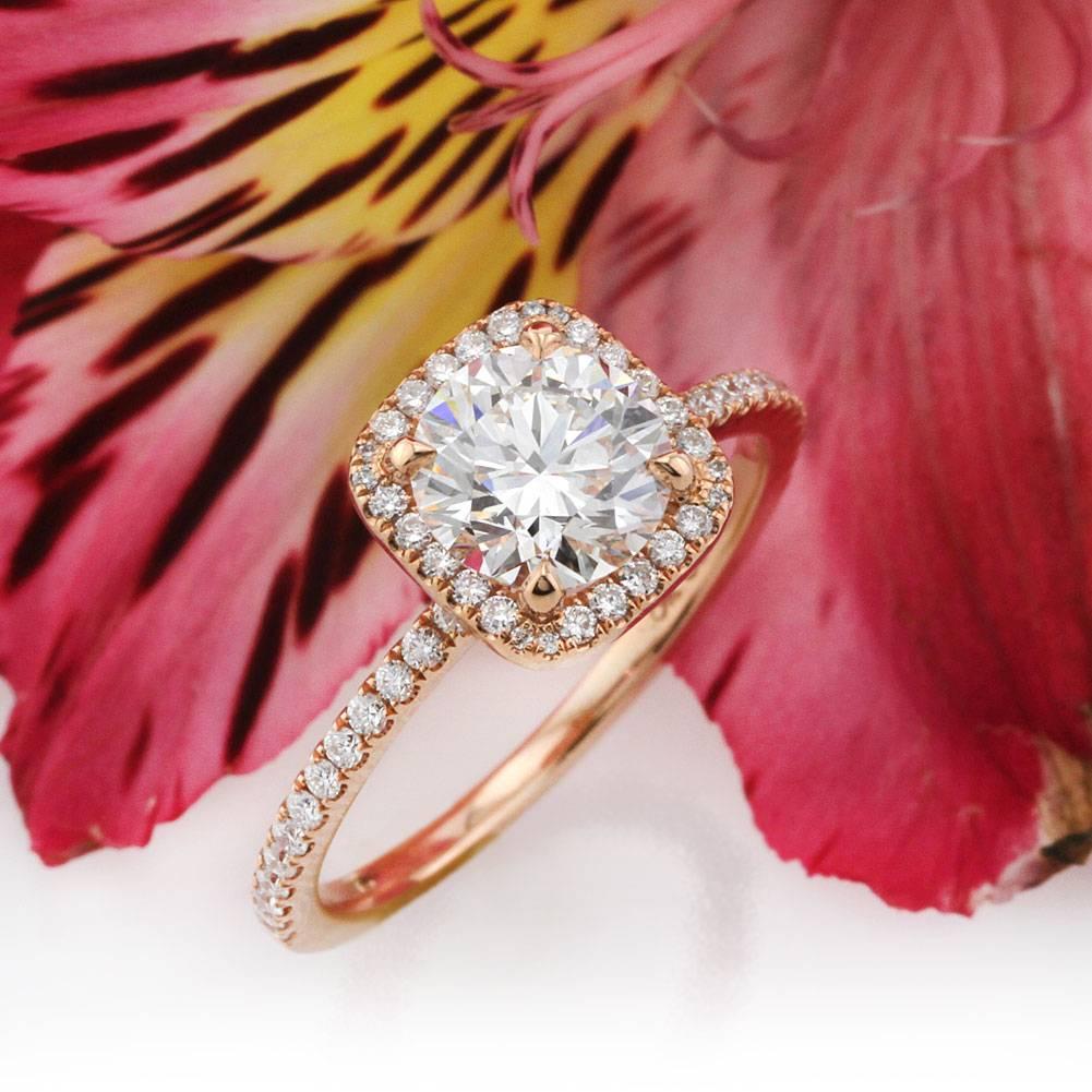 Women's or Men's Mark Broumand 1.63 Carat Round Brilliant Cut Diamond Engagement Ring