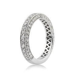 Mark Broumand 1.65 Carat Round Brilliant Cut Diamond Pavé Wedding Band