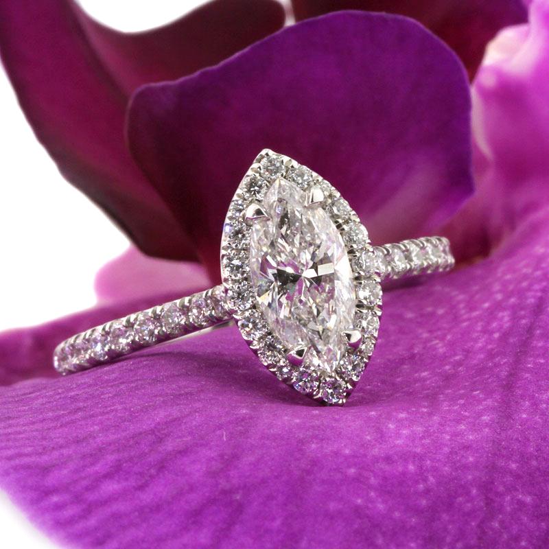 Mark Broumand 1.67 Carat Marquise Cut Diamond Engagement Ring In New Condition For Sale In Los Angeles, CA
