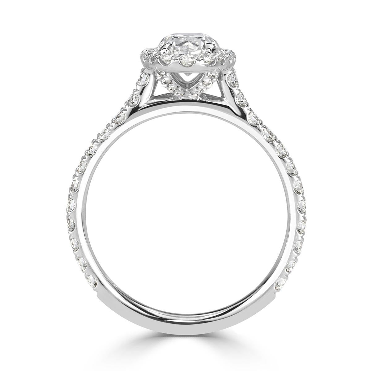 Mark Broumand 1.68 Carat Oval Cut Diamond Engagement Ring In New Condition In Los Angeles, CA