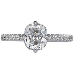 Mark Broumand 1.70 Carat Old Mine Cut Diamond Engagement Ring