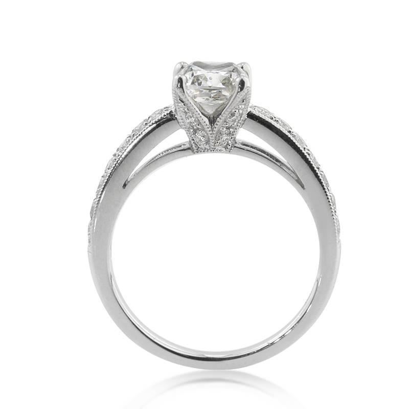 Modern Mark Broumand 1.71 Carat Cushion Cut Diamond Engagement Ring For Sale