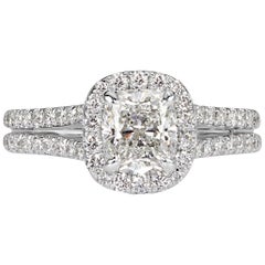Mark Broumand 1.71 Carat Cushion Cut Diamond Engagement Ring