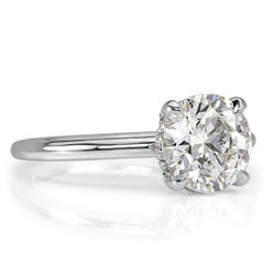 Mark Broumand Anello di fidanzamento con diamante rotondo taglio brillante da 1.73 carati