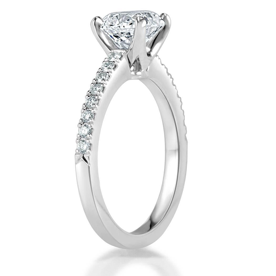 Edwardian Mark Broumand 1.76 Carat Old Mine Cut Diamond Engagement Ring