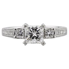 Mark Broumand 1.78 Carat Princess Cut Diamond Engagement Ring