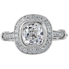 Mark Broumand 1.80 Carat Old Mine Cut Diamond Engagement Ring