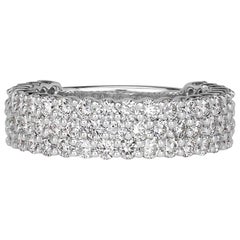 Mark Broumand 1,85 Karat runder Brillantschliff Diamant Ehering in 18k Weiß G