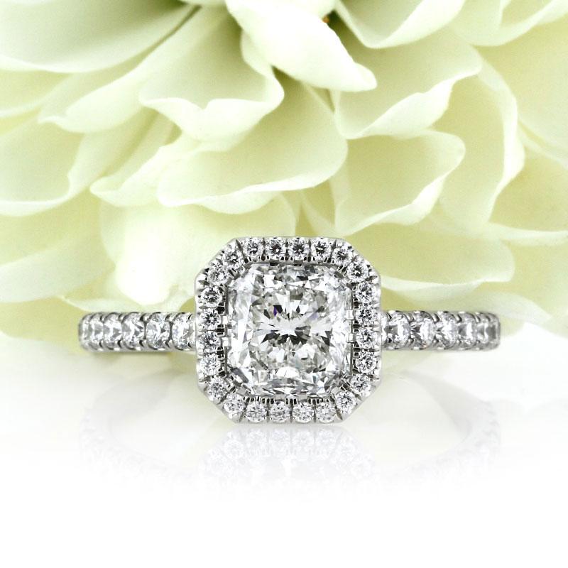 Mark Broumand 1.86 Carat Radiant Cut Diamond Engagement Ring In New Condition For Sale In Los Angeles, CA