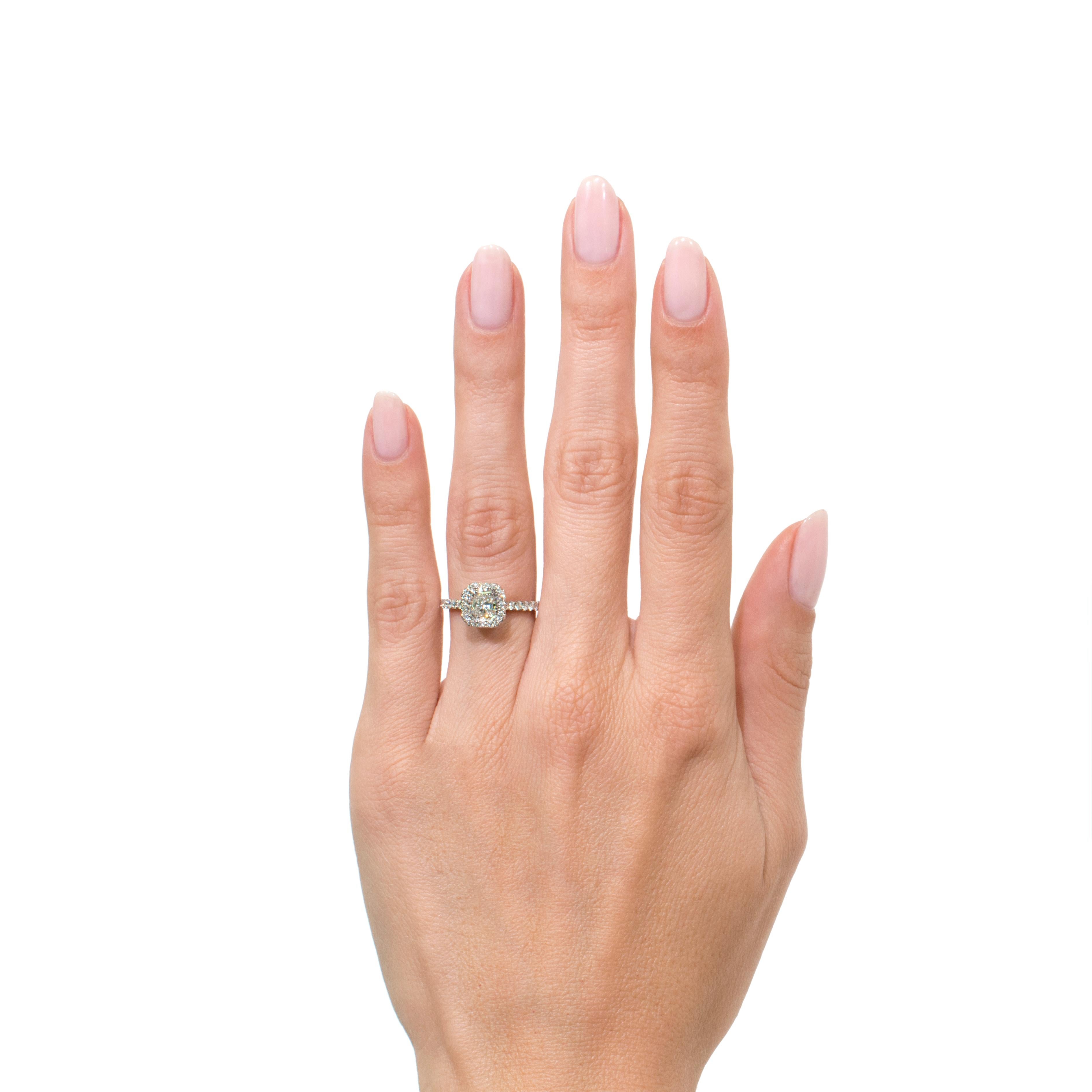 Women's or Men's Mark Broumand 1.86 Carat Radiant Cut Diamond Engagement Ring For Sale