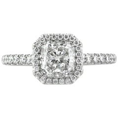Mark Broumand Anillo de compromiso de diamantes talla radiante de 1.86 quilates