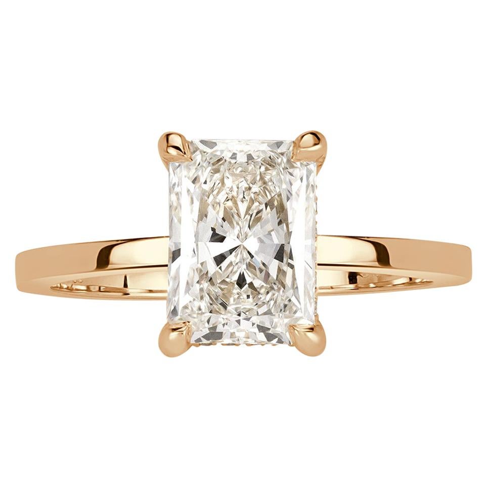 Mark Broumand 1.89 Carat Radiant Cut Diamond Engagement Ring