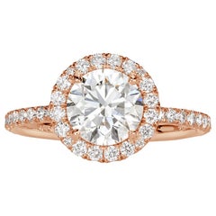 Mark Broumand 1.89 Carat Round Brilliant Cut Diamond Engagement Ring