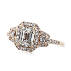Mark Broumand 1.90 Carat Emerald Cut Diamond Engagement Ring