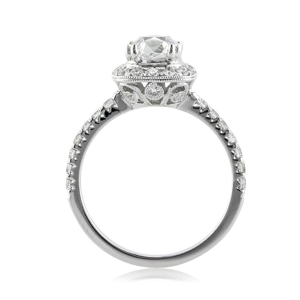 Edwardian Mark Broumand 1.92 Carat Old Mine Cut Diamond Engagement Ring