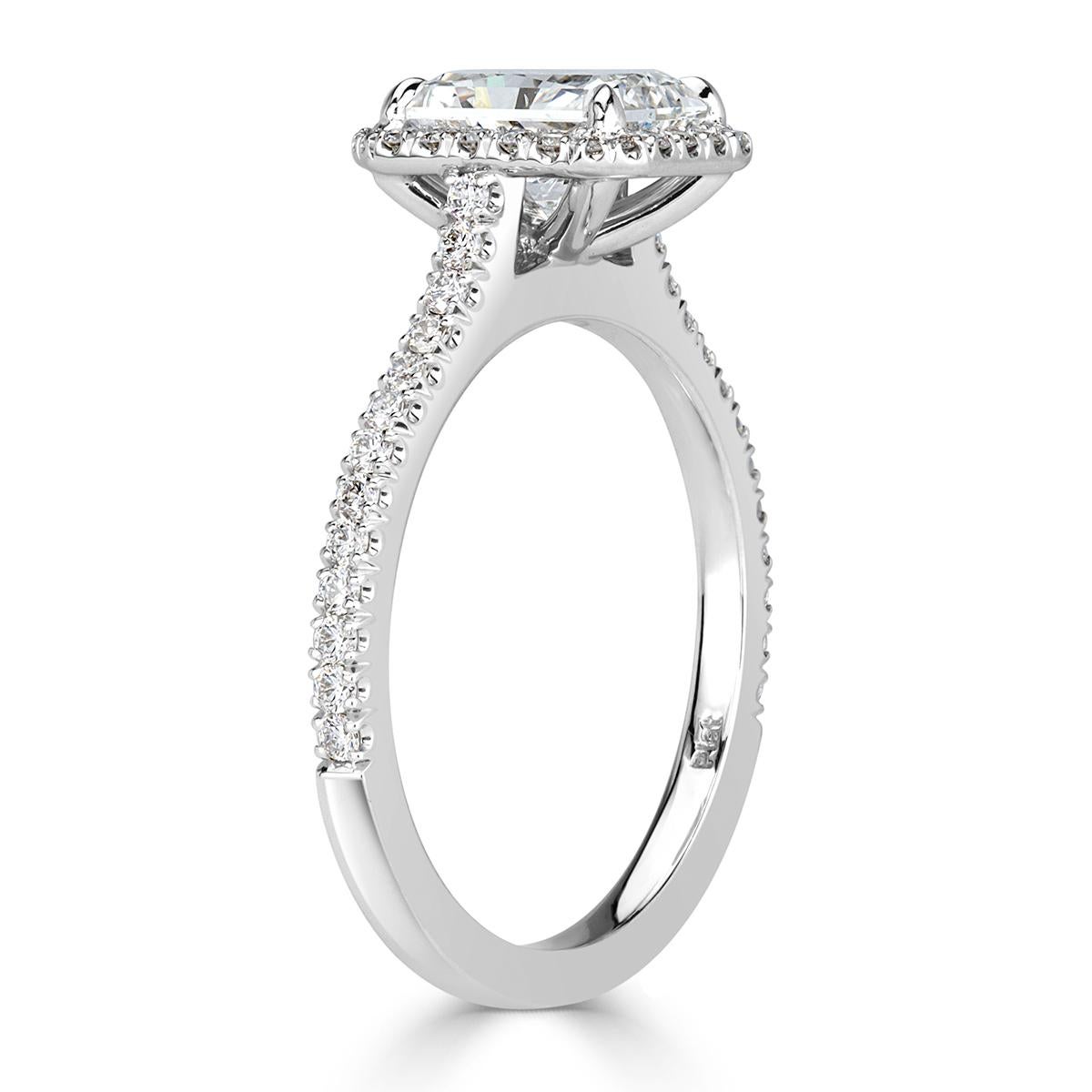 Mark Broumand 1.93 Carat Radiant Cut Diamond Engagement Ring In New Condition In Los Angeles, CA