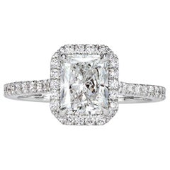 Mark Broumand 1.93 Carat Radiant Cut Diamond Engagement Ring