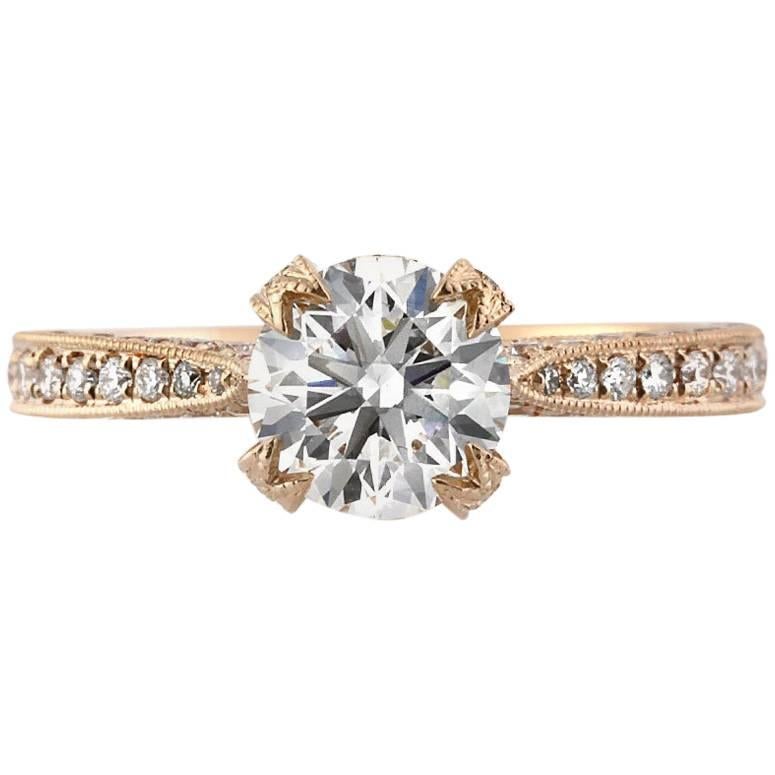 Mark Broumand Anello di fidanzamento con diamante rotondo taglio brillante da 1.95 carati