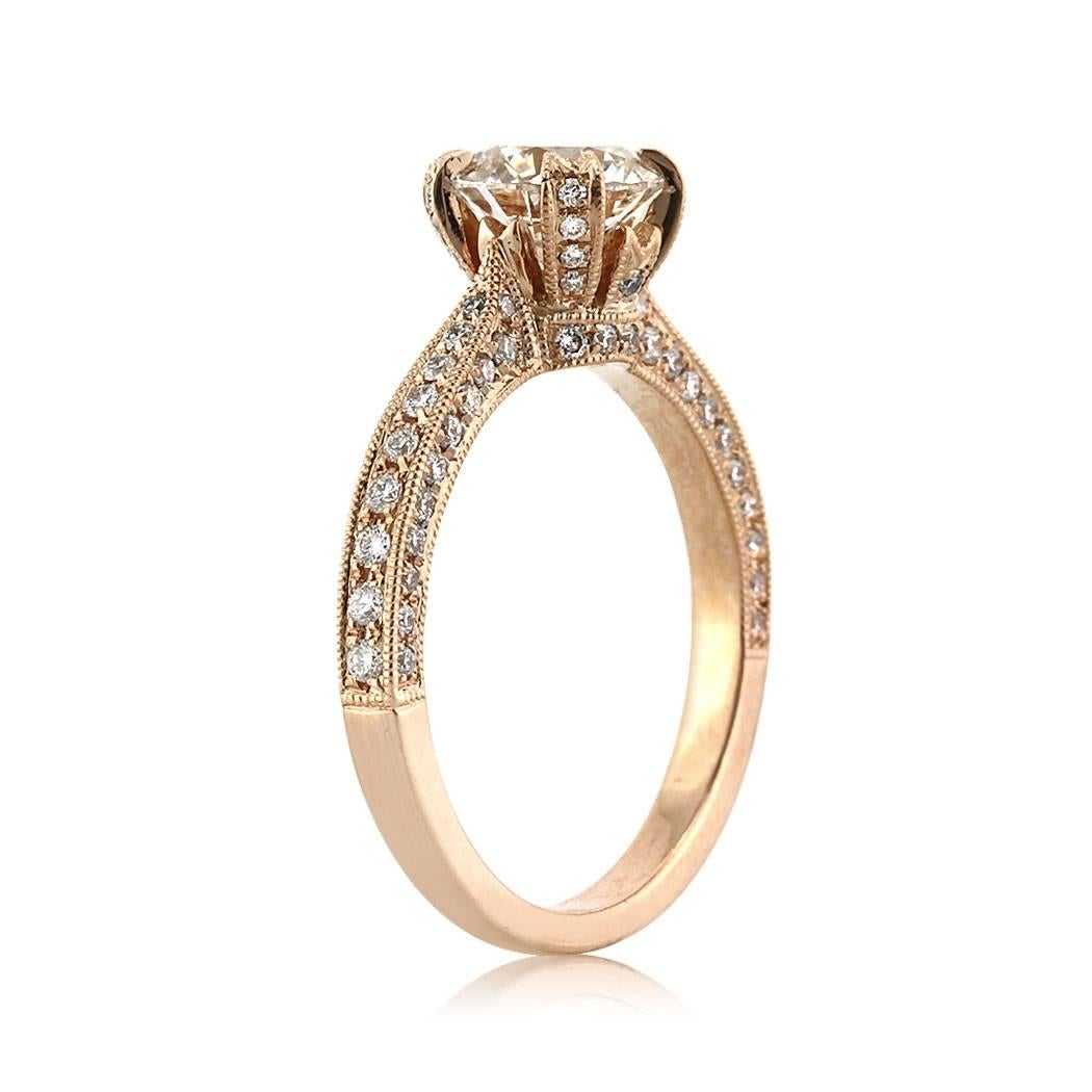 Modern Mark Broumand 1.95 Carat Round Brilliant Cut Diamond Engagement Ring For Sale