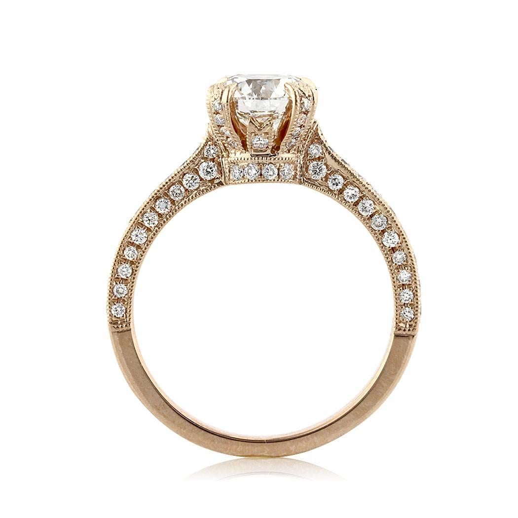 Round Cut Mark Broumand 1.95 Carat Round Brilliant Cut Diamond Engagement Ring For Sale