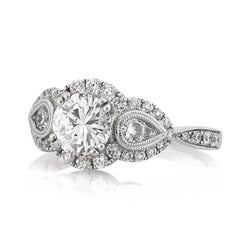 Mark Broumand 1.97 Carat Round Brilliant Cut Diamond Engagement Ring
