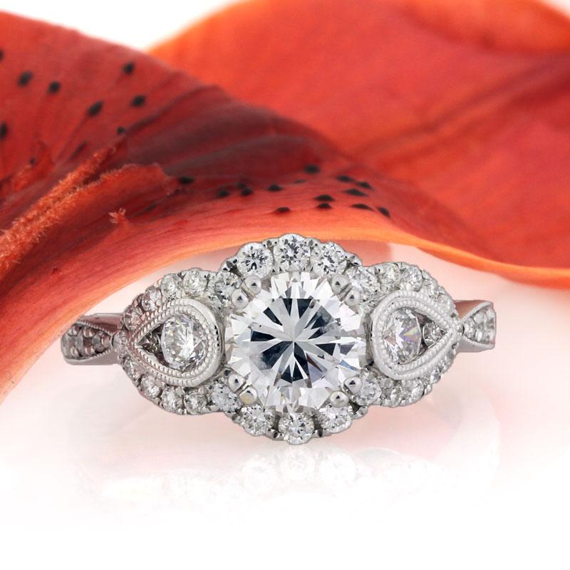 Women's or Men's Mark Broumand 1.97 Carat Round Brilliant Cut Diamond Engagement Ring For Sale