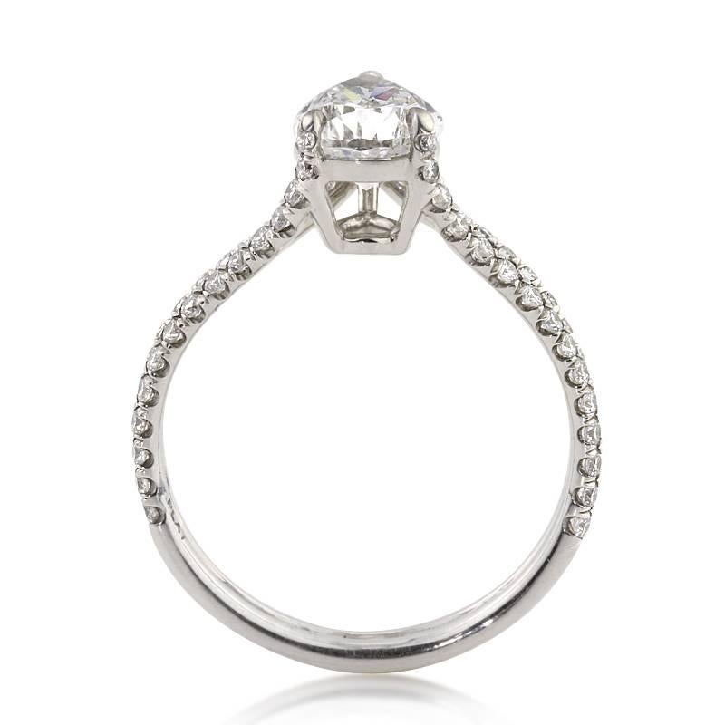 Modern Mark Broumand 1.98 Carat Pear Shaped Diamond Engagement Ring