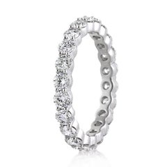 Mark Broumand, bague d'éternité en diamants taille brillant rond de 2,00 carats