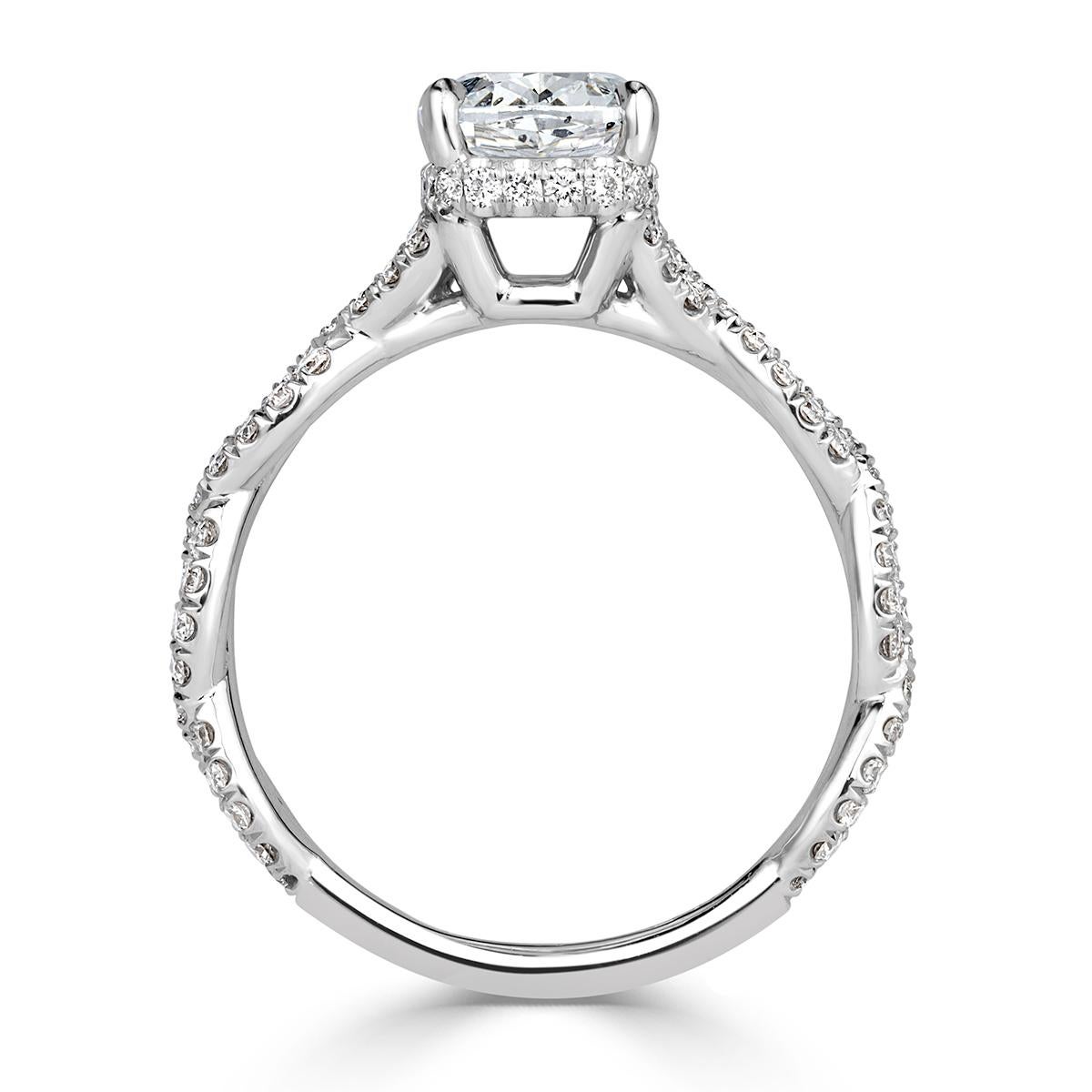 Mark Broumand 2.01 Carat Cushion Cut Diamond Engagement Ring In New Condition In Los Angeles, CA