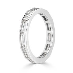 Mark Broumand Alianza de diamantes talla baguette de 2,05 quilates en oro de 18 quilates