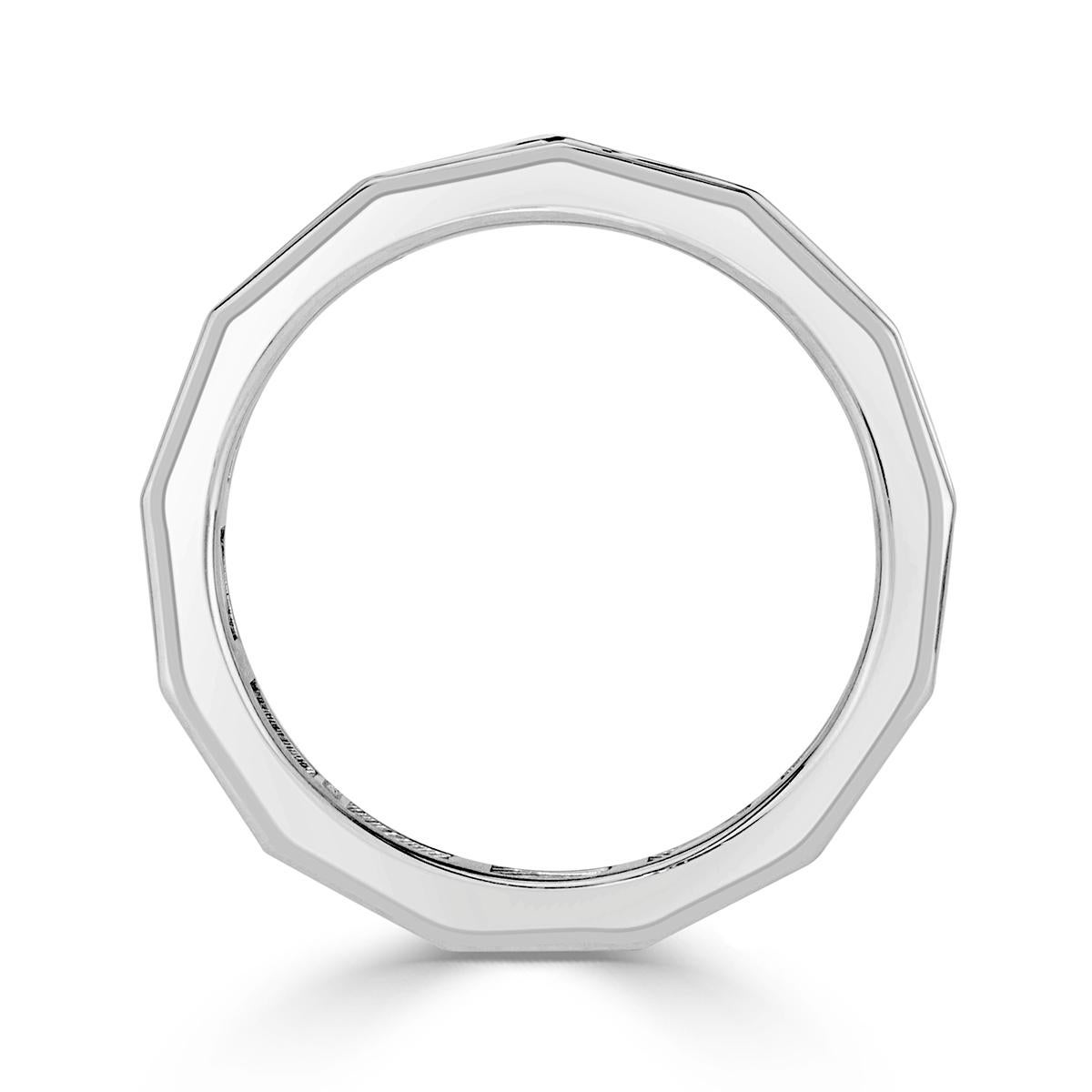 eternity baguette diamond band ring