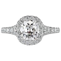 Mark Broumand 2.05 Carat Old Mine Cut Diamond Engagement Ring