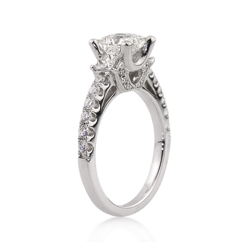 Mark Broumand 2.08 Carat Princess Cut Diamond Engagement Ring In New Condition For Sale In Los Angeles, CA