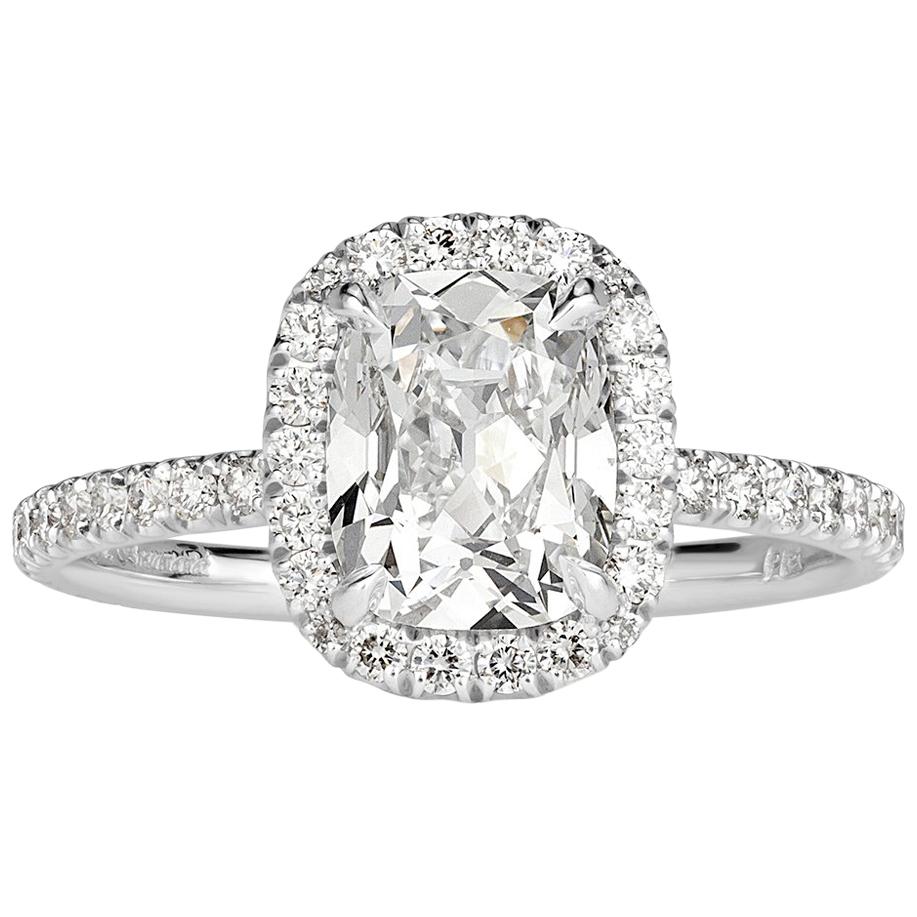 Mark Broumand 2.09 Carat Old Mine Cut Diamond Engagement Ring