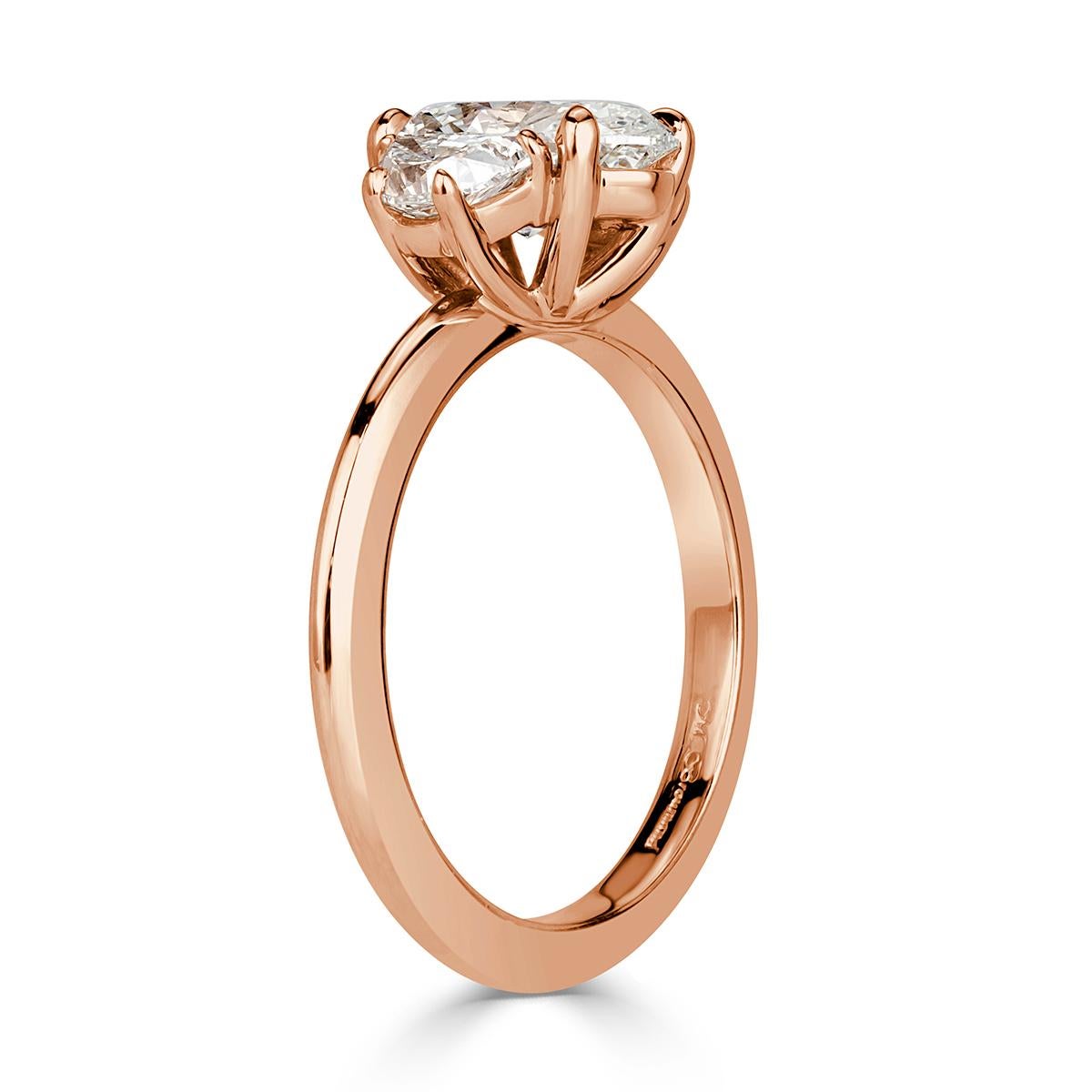 Women's or Men's Mark Broumand 2.09 Carat Oval Cut Diamond Engagement Ring
