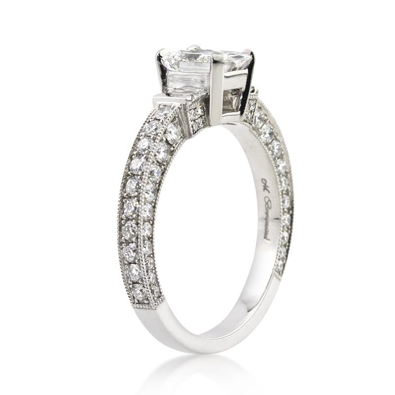 horizontal rectangle engagement ring