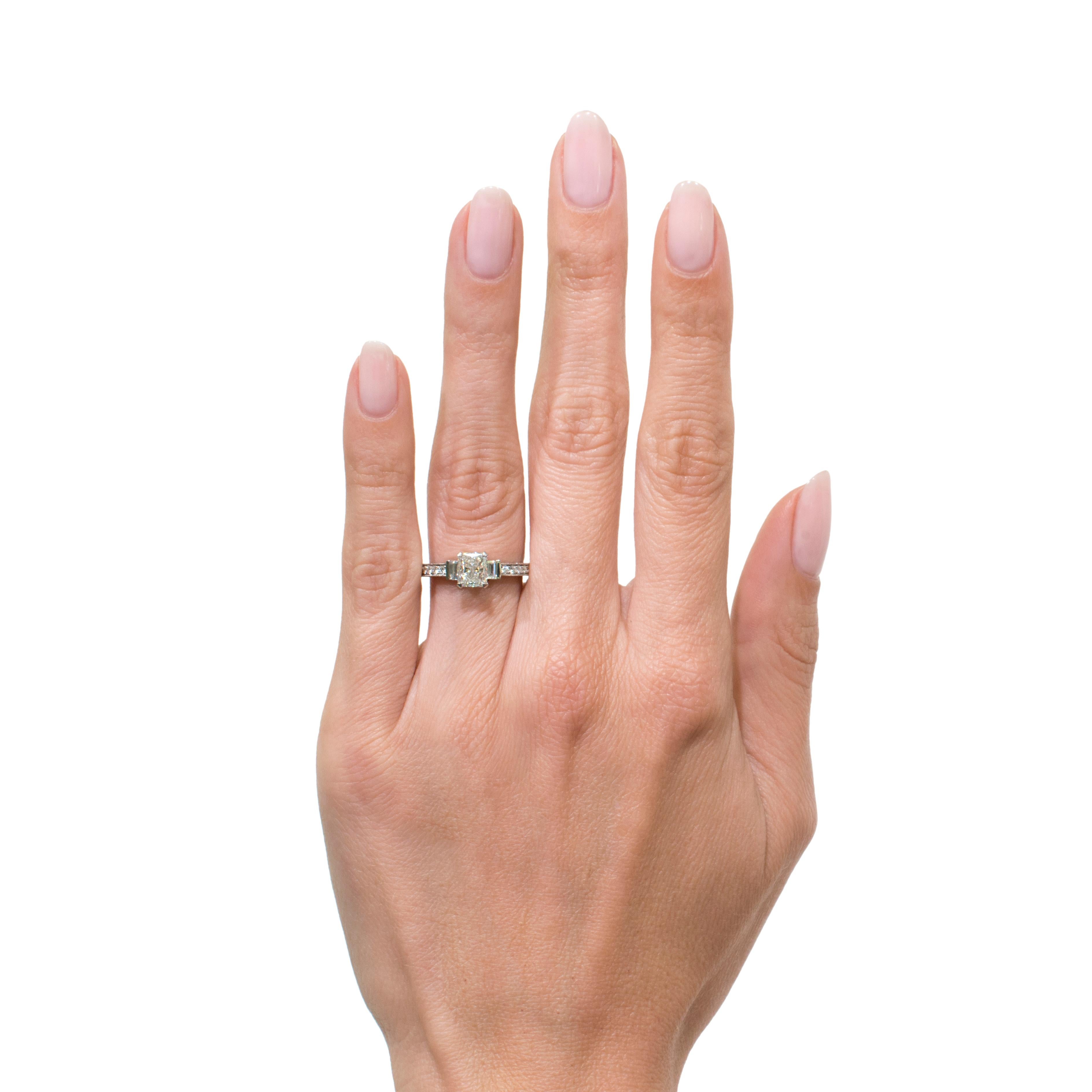 Mark Broumand 2.17 Carat Radiant Cut Diamond Engagement Ring In New Condition For Sale In Los Angeles, CA