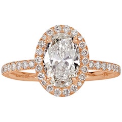 Mark Broumand 2.18 Carat Oval Cut Diamond Engagement Ring