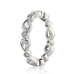 Mark Broumand 2.20 Carat Pear Shaped Diamond Eternity Band