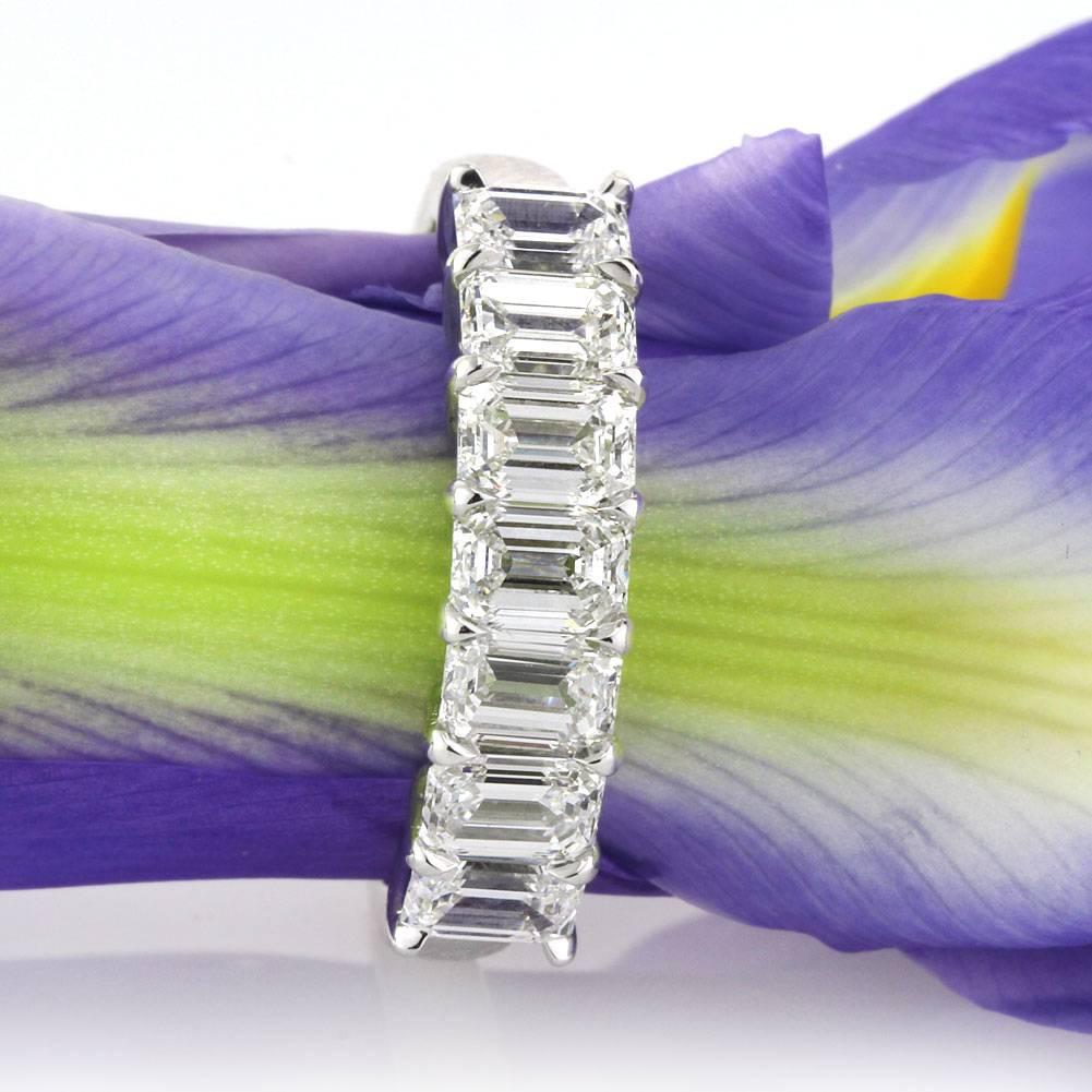 Taille émeraude Mark Broumand, alliance en or blanc 18 carats avec diamants taille émeraude de 2,20 carats en vente