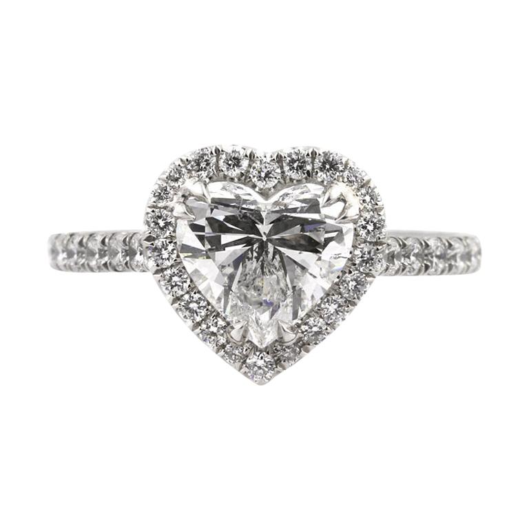 Mark Broumand 2.22 Carat Heart Shaped Diamond Engagement Ring