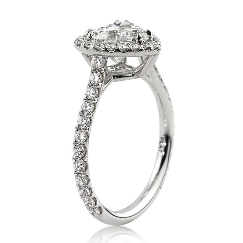 Women's or Men's Mark Broumand 2.22 Carat Heart Shaped Diamond Engagement Ring