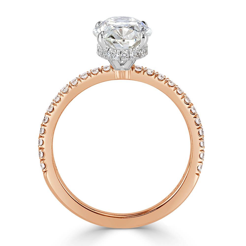 Women's or Men's Mark Broumand 2.26 Carat Oval Cut Diamond Engagement Ring