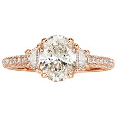Mark Broumand 2.27 Carat Oval Cut Diamond Engagement Ring